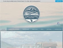 Tablet Screenshot of driftwatersresort.com